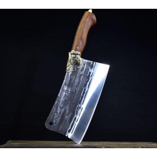 Retro Chef Kitchen Knife Dragon Relief Handmade Brand luxury High-Quality Personality Unique Household Kitchen Utensils Chopper