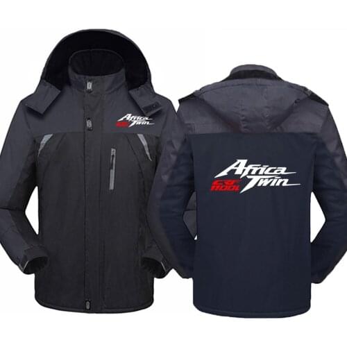 Winter Autumn Men Africa Twin Crf 1000 L Printing Windbreaker Waterproof Warm Outdoor Cold-Proof Leisure Mountaineering Coats