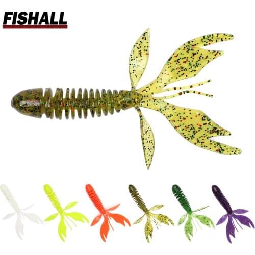 Soft Lure Multi-tail 80mm 2.5g Single Color Salt Fish Smell Silicone Fishing Bait