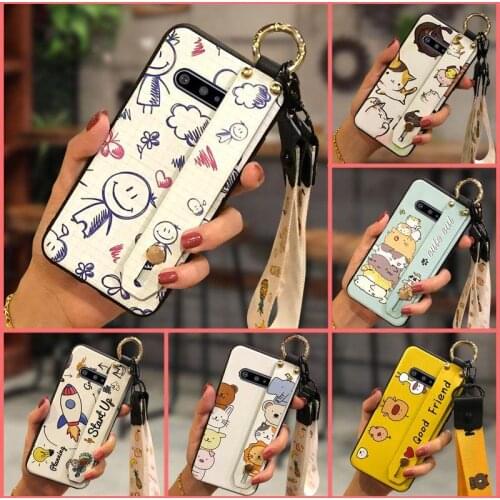 New Arrival Wrist Strap Phone Case For LG V60 ThinQ 5G For Girls Soft Anti-knock Silicone Shockproof