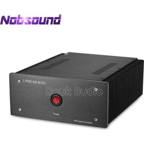 Nobsound Hi-end Mono Channel Power Amplifier MOSFET Class A RCA Single-Ended / XLR Balanced 30W Power Amp Pass A30 Circuit