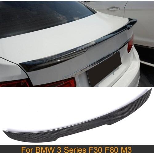 Car Rear Wing Spoiler for BMW 3 Series F30 F80 M3 Sedan 2012-2019 318i 320i 328i 335i 340i Rear Trunk Wing Spoiler Carbon Fiber