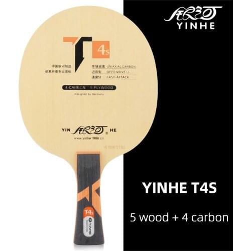 Genuine yinhe Galaxy T-4S Table Tennis Blade (T4s,5wood + 4 carbokev) Ping Pong Racket Base Raquete De Ping Pong