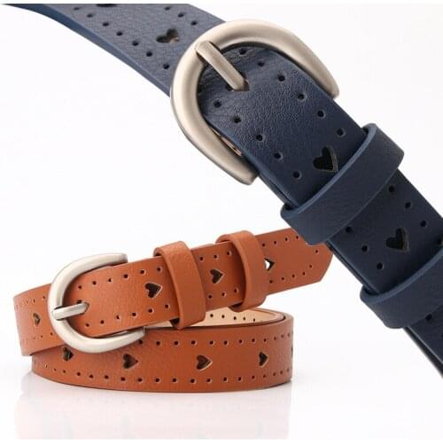 Womens Hollow Belt Korean Womens Belt Female Casual Wild Pin Buckle Student Jeans Belt Fashion Wide Decoration Belt Width