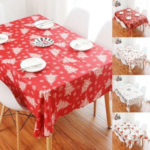 Christmas Table Runners Tablecloth Xmas Elk New Year Party Dinner Table Decor