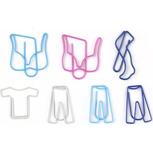 10PCS Underwear Special Shaped Paper Clip Bookmark Cartoon Creative Gift PaperClip Cute Shaped Office Clip Binding Supplies