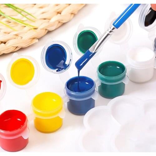 Solid 12 Watercolor Pigment Ceremics Pottery Paint Brush DIY Art Crafts Set Drawing Tool Multicolor DIY Craft Solid Pigment Sets
