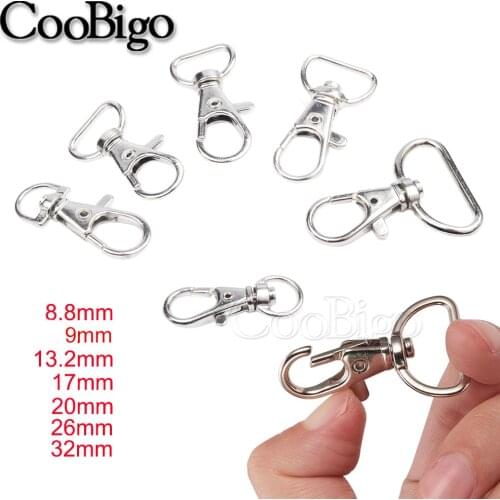 10pcs Metal Carabiner Clip Swivel Trigger Lobster Clasp Snap Hook Buckle Key Chain Ring Outdoor Camp Tool Backpack Hardware