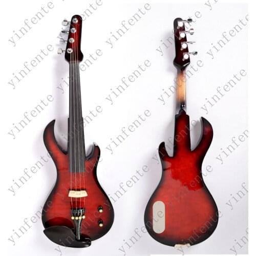 4 String Electric Violin New 4/4 Flame guitar shape Solid wood Powerful Sound fret