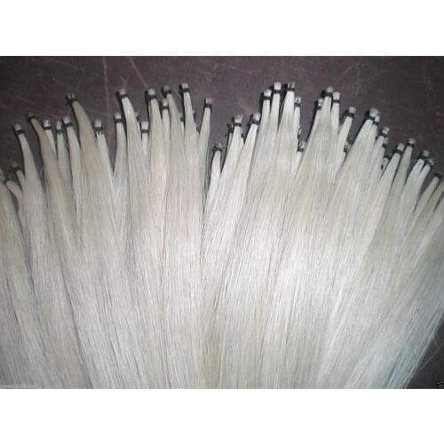 40 Hanks Violin bow hair (20 black bow hair plus 20 white bow hair), 6 gram/hank