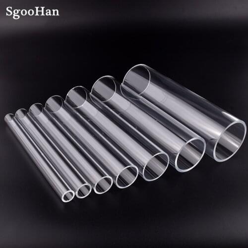 2pcs Length 32cm O.D 40~110mm Acrylic Aquarium Fish Tank Tube Clear Plexiglass Home DIY Filter Accessories Water Tank PMMA Pipe