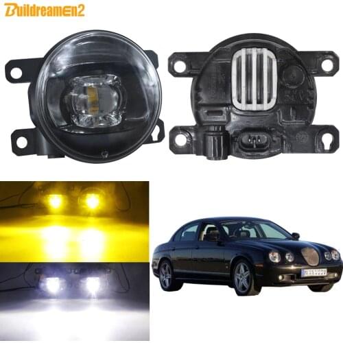 Fog Light Accessories For Jaguar S-Type (CCX) Saloon 1999-2007 Car Front Bumper LED Fog Lamp H11 30W 8000LM 12V Yellow White