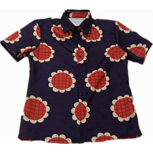 Anime One Piece cosplay Monkey D Luffy Cosplay Costumes Sunflower t-shirt Casual cos top halloween