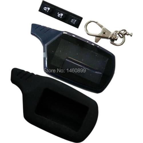 B9 Body Case Keychain Trinket + B9 Silicone Case For Russian Starline B9 B6 A91 A61 LCD Remote Control Key Fob Two way car alarm