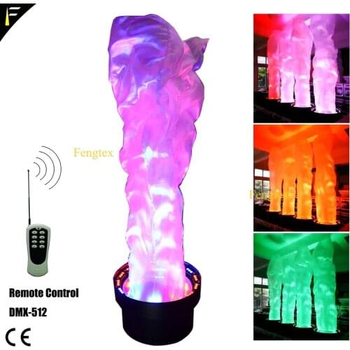 Big Show 2.5m Height Cloth Flame Fire Device Brazier 72*3w RGB 3in1 LED Color Wash Circles 3D Flame Effect Light Machine