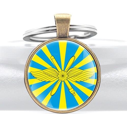 Antique Bronze Военно воздушные силы России Russian Air Force Keychain Fashion Men Women Keychain Gifts