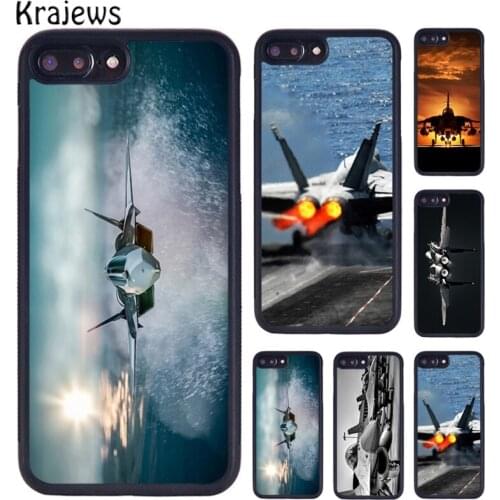 Krajews Aircraft Jet Airplane Phone Case Coque For iPhone 5 6S 7 8 Plus 11 12 Pro X XR XS Max Samsung Galaxy S6 S7 S8 S9 S10