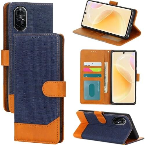 Cloth Pattern Phone Protective Case For Huawei Nova 8 Cover Flip Wallet Leather Magnetic Card Book On For Huawei Nova8 Case Bag