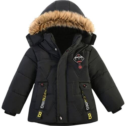Toddler Baby Boys Jackets Children Winter Coats Keep Warm Hooded Kids Clothes Windproof Outerwear Boy Clothing 1 2 3 Years