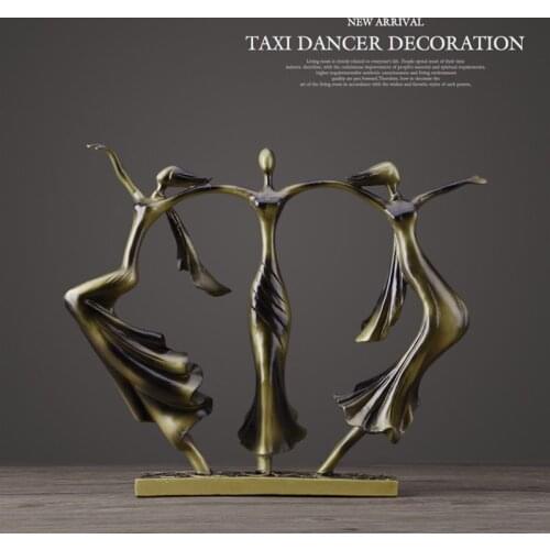 EUROPEAN RESIN DANCING WOMAN FIGURINES DECORATION HOME FURNISHINGS ACCESSORIES LIVINGROOM MODEL ROOM TABLETOP ORNAMENTS CRAFTS