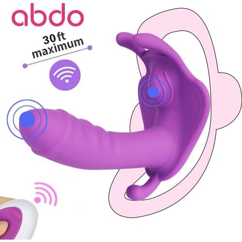 Butterfly Wearable Dildo Vibrator for Women Masturbator Panties G Spot Clitoris Stimulator Remote Control Panties Adult Sex toys