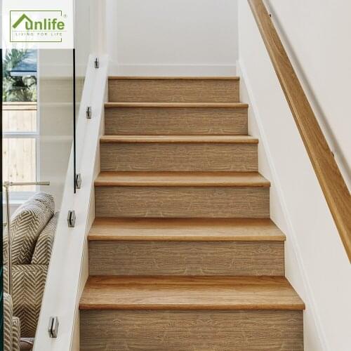 Funlife® DIY Yellow Rose Wood Stairway Stickers Removable Decor PVC Peel & Stick Self-Adhesive Bathroom Anti-Slip Floor Stickers