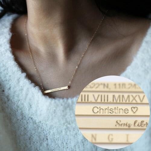 Name Necklace Gold Necklace Handmade Letter Jewelry Gold Filled Choker Pendants Collier Femme Kolye Collares Boho Jewelry