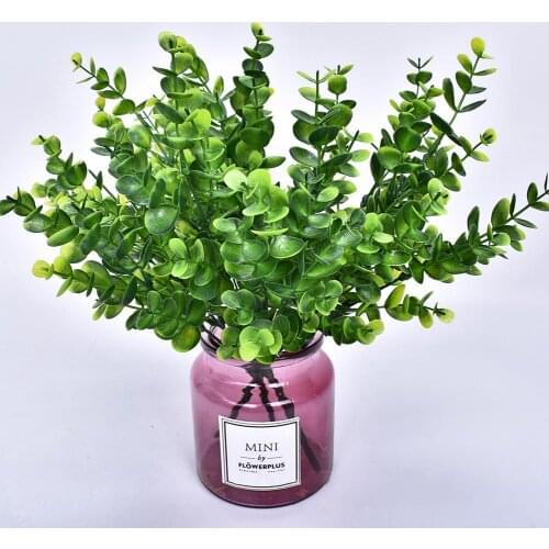 1Pc Artificial Eucalyptus Globulus Leaves Green Plant Home Office Garden Decor