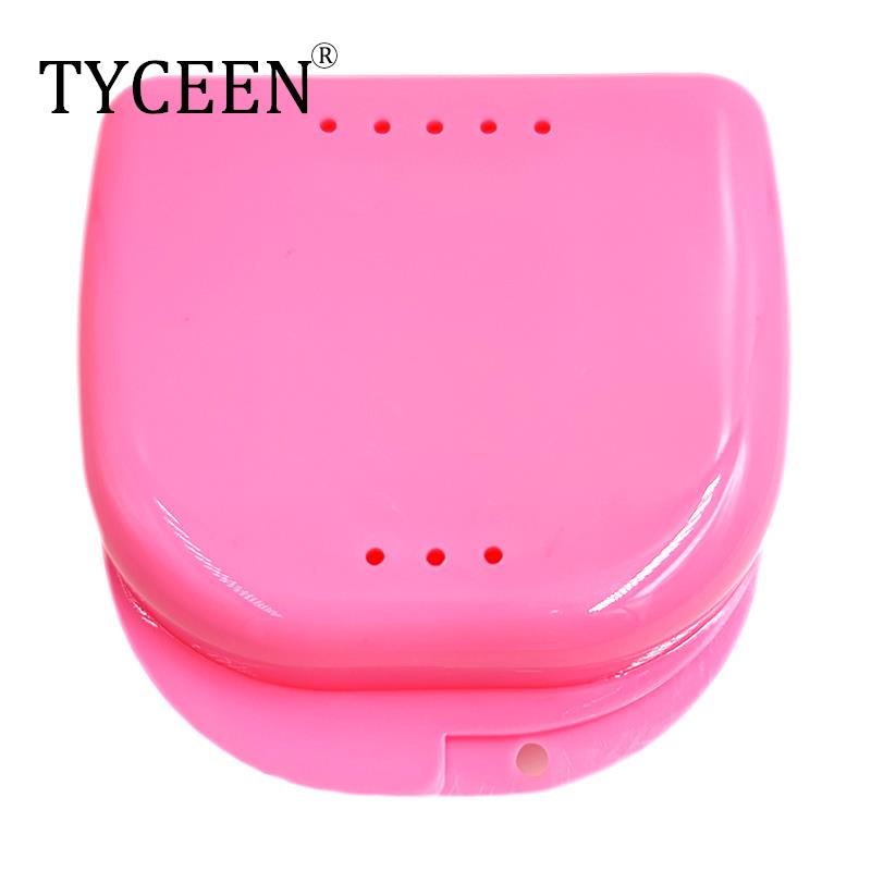 50pcs Denture Tray Box Dental Orthodontic Retainer Box Case Plastic Teeth Container Denture Box False Teeth Protective Case