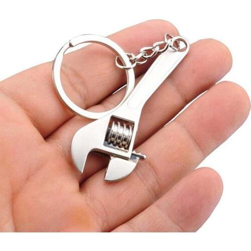 Creative Wrench Spanner Key Chain Ring Keyring Metal Keychain Tool Adjustable Car-styling Car key chain Auto Key Rings 19DEC10