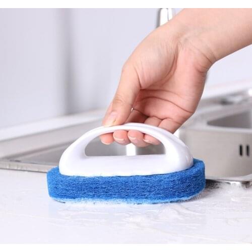 Kitchen Sponge Cleaning Brush Strong Decontamination Brush for Bathroom Toilet Tiles Pot Wall Cleaning Sponge Brush Tools