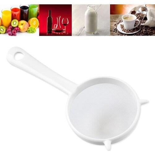 Reusable Kitchen Handheld Plastic Screen Tea Leaf Strainer Flour Sieve Colander Mesh Filtering Food Tools Kitchen Accessories