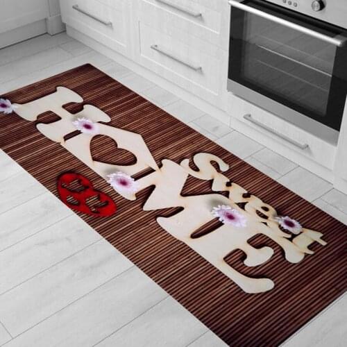 Kitchen Mat Set Wear-resistant Non-slip Kitchen Floor Mat Bathroom Absorbent Door Mat Oil-absorbing Anti-fouling Long Mat