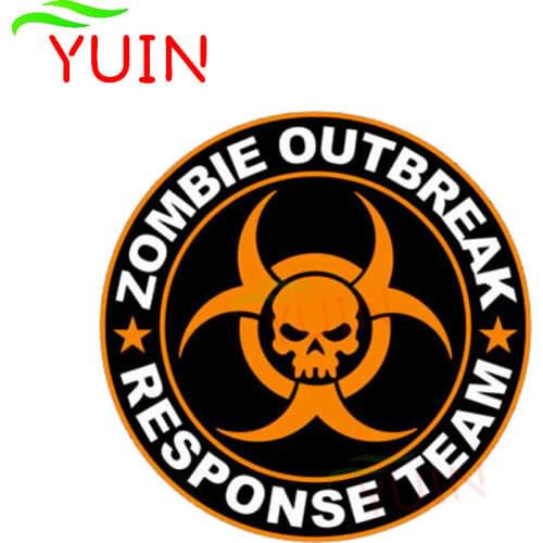 ZOMBIE OUTBREAK RESPONSE TEAM Orange Classic Car Sticker Accessories Personalized PVC Bumper Waterproof Sunscreen Decal 9*9cm