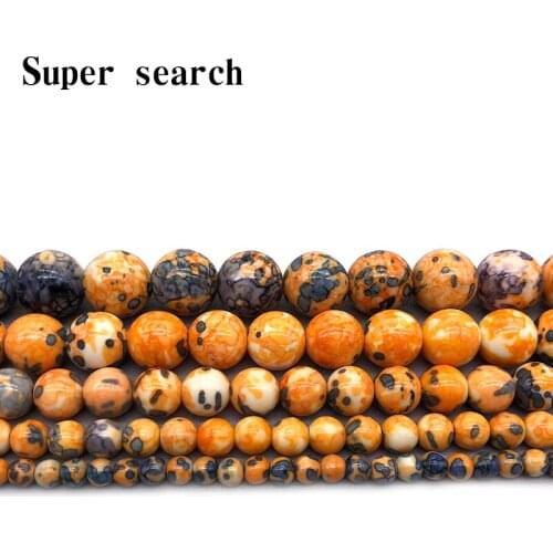 Natural White Black Dark Yellow stones Round Loose Beads 15" Strand 4 6 8 10 12MM Pick Size For Jewelry diy Bracelet Woman