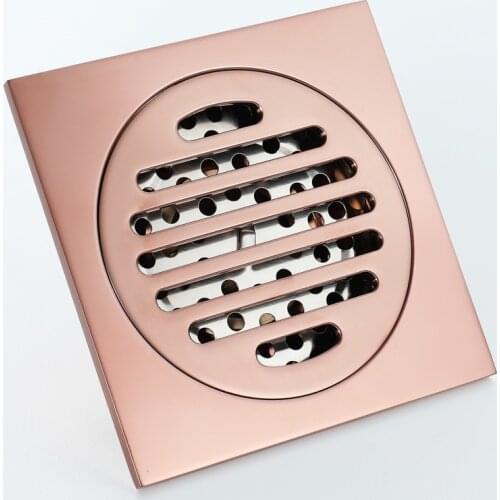 New Brass Rose Gold Shower Drain Sink Bathtub Drainer Bathroom Toilet Kitchen Balcony Universal Floor Drain