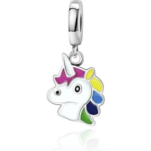 2019 100% 925 Sterling Silver Cute Zodiac Horse Charm Pendant Suitable DIY Necklace Original Women Fashion Jewelry GB001-GB020