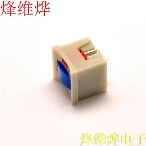 Restart the computer power switch with light blue non-locking switch touch switch 14 * 14 ( 100 )