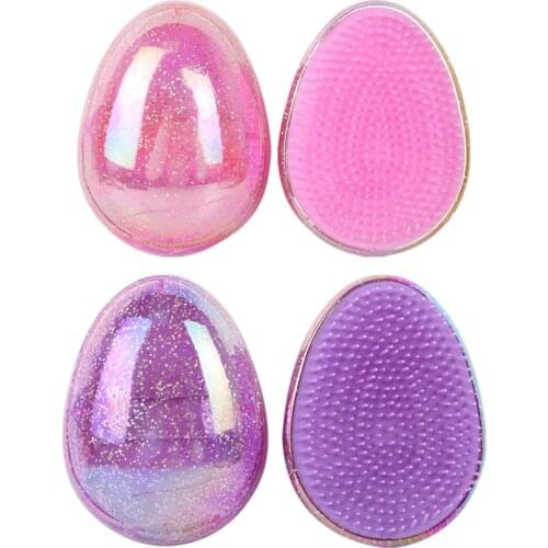 Starry Sky Egg Shape Hair Comb Pocket Hair Comb Portable Hair Grooming Combs Hair Styling Tool Hair Brushes Detangling Comb