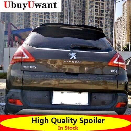 Rear Roof Lip Spoiler For Peugeot 3008 2014-2018 Spoiler ABS Glossy Black /Carbon Fiber Color Car Tail Wing Decoration