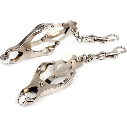 IKOKY Steel Metal Adult Games Breast Clips Sex Toys for Couple Nipple Stimulator Nipple Clamps SM Bondage