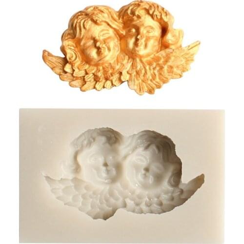 1pc angel fondant Silicone mold cake decorating tools chocolate gumpaste mold