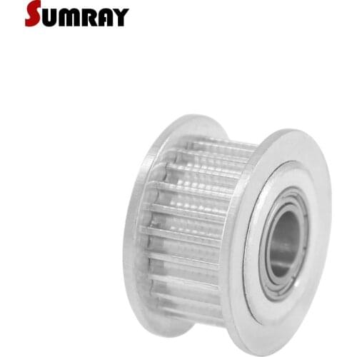 SUMRAY Idler Pulley 3M 24T Passive Pulley Wheel with teeth Bore 3/4/5/6/7/8/9mm Tooth Belt Idler Pulley Width 11/16mm 2PCS