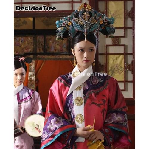 2021 chinese ancient women costume the legend of zhenhuan tv hanfu queen cosplay costume fairy qing dynasty princess clothing