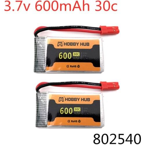 802540 lipo Battery 3.7V 600mAh 30c For MJX X400 X800 X300C HJ819 HJ818 HD1315 1315S 509W DFDF161 RC Helicopter 2pcs /Lot