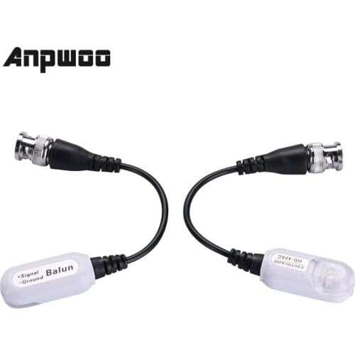 ANPWOO 5pcs/lot HD 720P/1080P CVI/TVI/AHD Passive Video Balun BNC Connector To UTP Cat5/5e/6 Video Balun Passive Transceivers