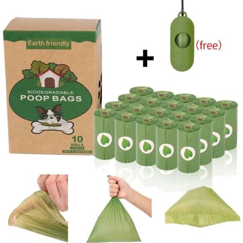 Biodegradable Dog Poop Bags Bulk Biobase Scented Poo Bag Degradable Cat Waste Bags Eco-Friendly Doggie Bolsas Caca Perro