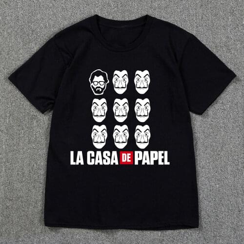 Money Heist La Casa De Papel Cool Men Cotton Tee T-Shirt House Of Paper