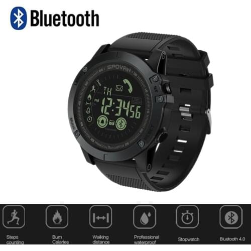 SPOVAN Bluetooth Mens Watch Fashion Sport Clock Digital Watch 2 Years Battery Life 50m Waterproof Watch Relogio Feminino PR1