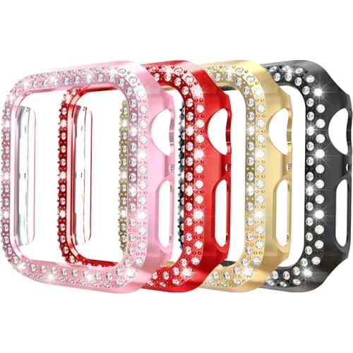 Diamond Bumper Protective Case for Apple Watch SE Series 6 5 4 3 2 Case 40mm 44mm 38mm 42mm Cover for iWatch Protect Frame
